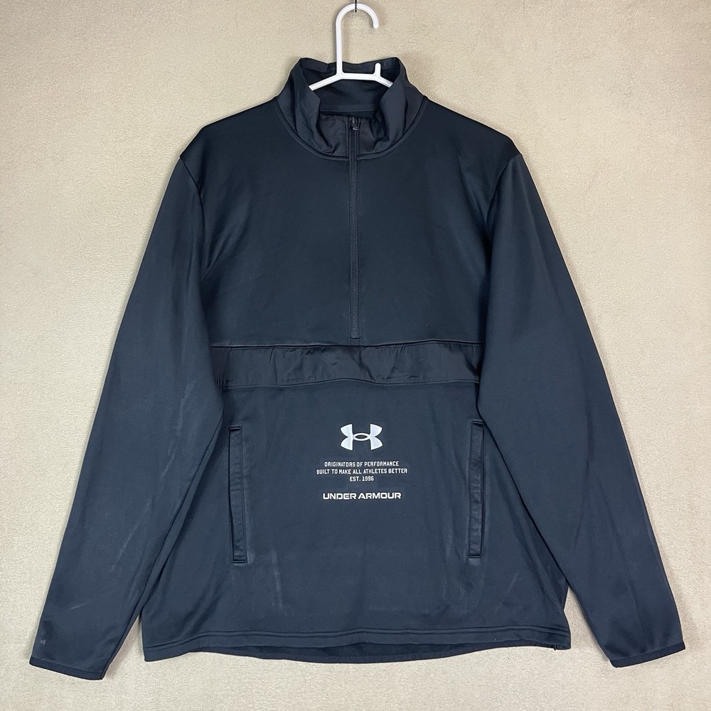 Under Armour Pullover Mens XL ColdGear Storm Black Quarter-Zip 1357084 EUC